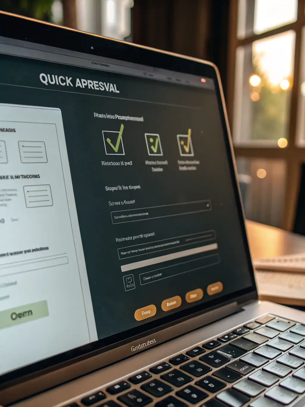 A digital interface showing streamlined insurance application process, highlighting Braumrott's efficient service.